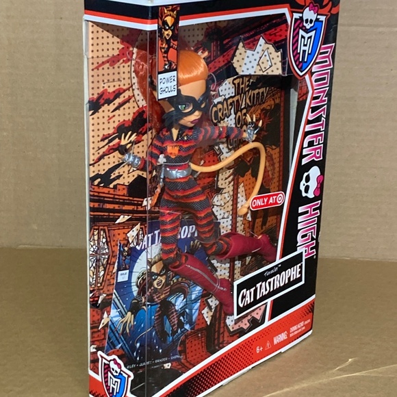 MONSTER HIGH POWER GHOULS CAT TASTROPHE TORALEI DOLL 2013 NIB RARE BOX DAMAGE - Picture 4 of 4